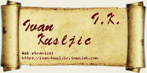 Ivan Kušljić vizit kartica